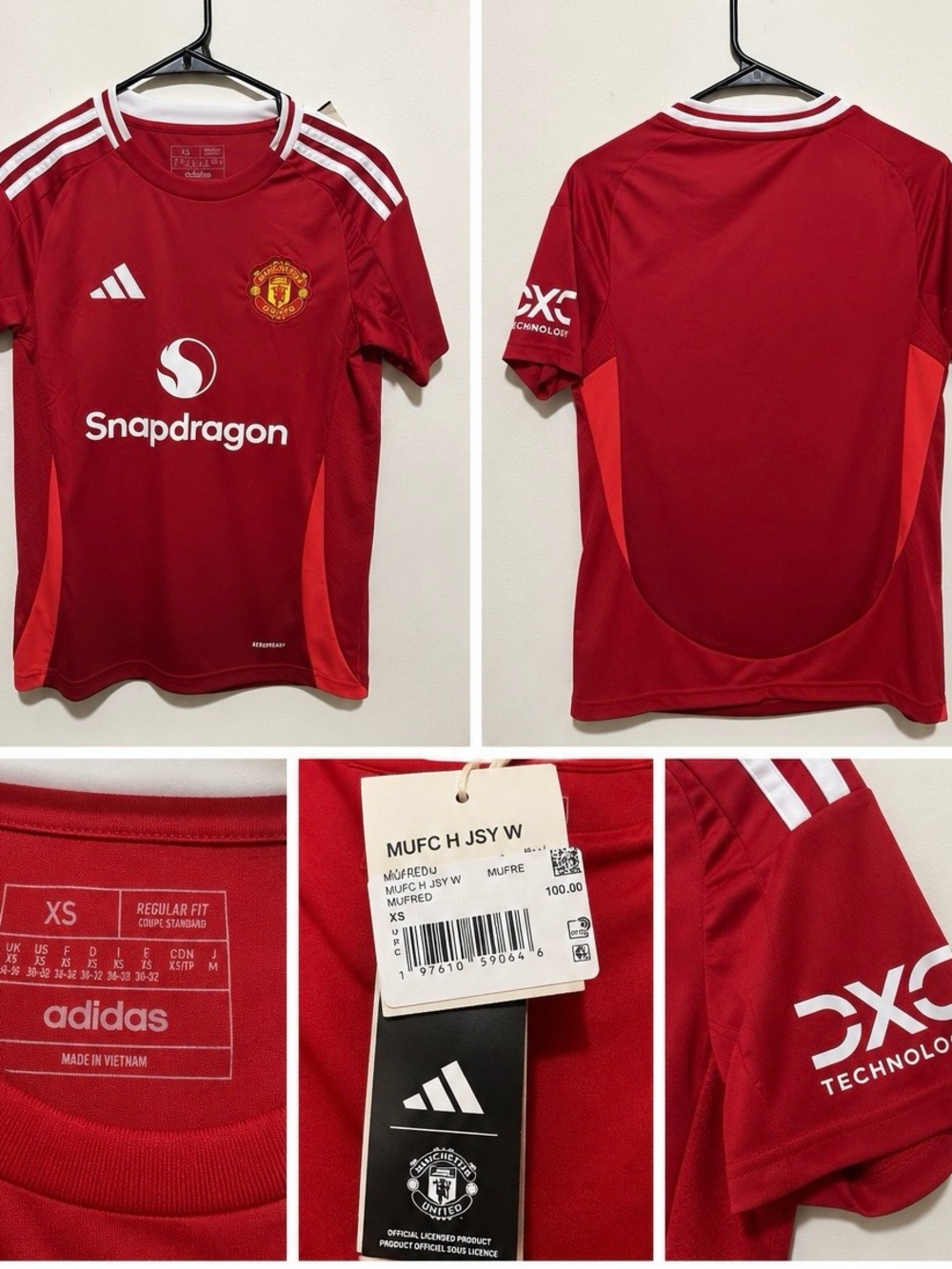 Adidas Manchester United Women’s Home Jersey XS NWT
